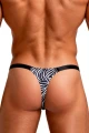 Sexy men's thong with zebra print S/M