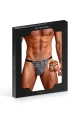 Sexy men's thong with zebra print S/M