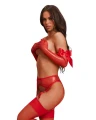 Gifty Red komplet 3-częściowy   S/M